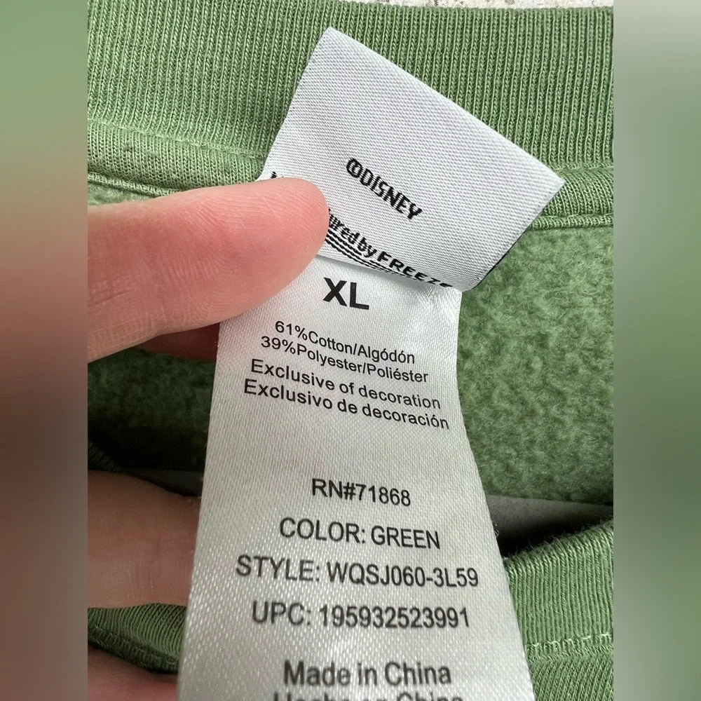 Disney 101 Dalmations Green Crew Neck Sweatshirt XL - Picture 4 of 7